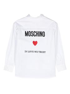 Moschino Kids Katoenen shirt - Wit