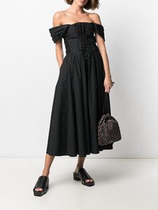 Philosophy Di Lorenzo Serafini Off-shoulder midi-jurk - Zwart