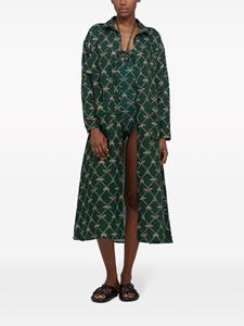 Agua By Agua Bendita Frida Polilla linnen blousejurk - Groen