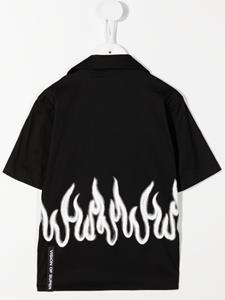 Vision Of Super Kids Shirt met vlammenprint - Zwart