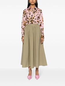 MSGM seersucker-embellished skirt - Groen