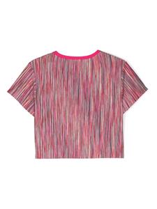 Missoni Kids Gestreept T-shirt - Roze