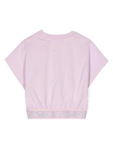Off-White Kids Cropped T-shirt - Paars