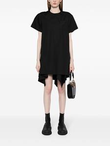Sacai Gedrapeerde mini-jurk met korte mouwen - Zwart