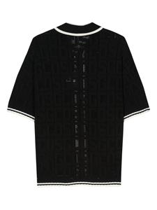Gcds monogram-pattern crochet shirt - Zwart