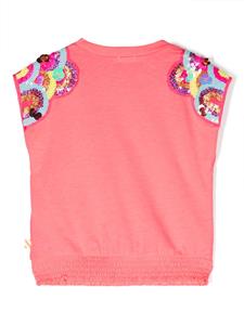 Billieblush T-shirt met kapmouwen en pailletten - Roze