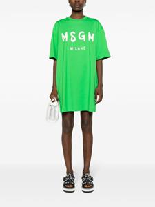 MSGM T-shirtjurk met logoprint - Groen