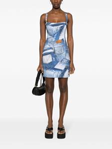 Chiara Ferragni Mini-jurk met appelprint - Blauw