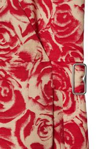 Burberry rose-jacquard wrap minidress - Rood