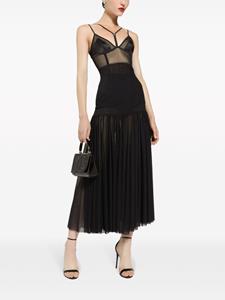 Dolce & Gabbana Midi-jurk met plakkaat - Zwart