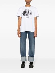 Alexander McQueen Straight jeans met omslag - Blauw