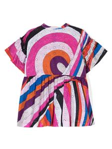 PUCCI Junior iride-print cotton flared dress - Roze