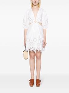 LIU JO Mini-jurk met uitgesneden detail en kant - Wit