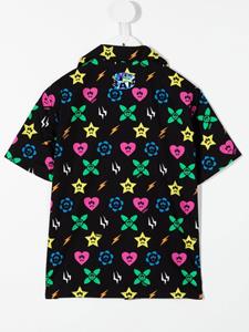 Barrow kids Poloshirt met monogrampatroon - Zwart