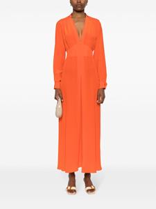 Kiton Zijden midi-jurk - Oranje