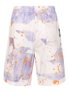 MSGM Shorts met verfspatten - Roze