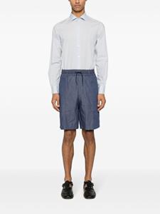 Emporio Armani Bermuda shorts met elastische taille - Blauw