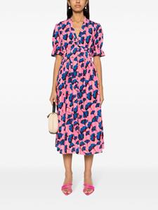 DVF Diane von Furstenberg Midi-jurk met bloemenprint - Roze