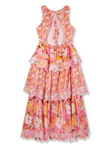 MARLO Maxi-jurk met bloemenprint - Oranje