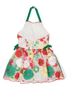 MARLO Mini-jurk met geborduurde bloemen - Veelkleurig