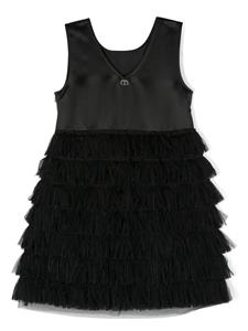 TWINSET Kids Mini-jurk met franje - Zwart