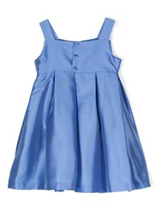 AMAYA Geplooide jurk met strik - Blauw