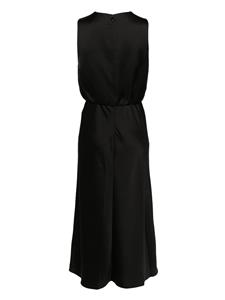 DKNY Satijnen midi-jurk met V-hals - Zwart