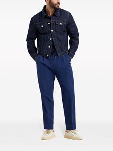 Brunello Cucinelli pleated linen-cotton trousers - Blauw