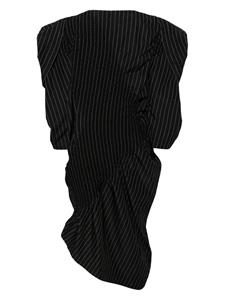 Issey Miyake Asymmetrische midi-jurk - Zwart