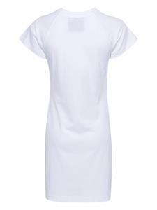 Moschino T-shirtjurk met geborduurd logo - Wit