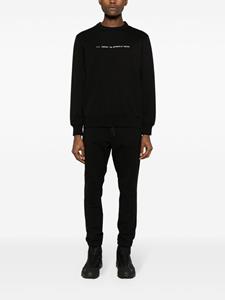 C.P. Company Sweater van stretch-katoen met grafische print - Zwart