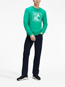 Karl Lagerfeld Sweater met logoprint - Groen