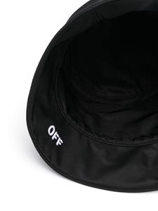 Off-White Vissershoed met geborduurd logo - Zwart