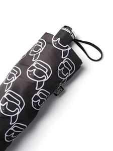 Karl Lagerfeld K/Ikonik 2.0 paraplu met logoprint - Wit