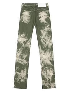MSGM Jeans met geborduurd logo en toelopende pijpen - Groen