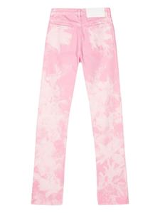 MSGM Jeans met geborduurd logo en toelopende pijpen - Roze