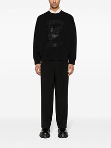 Emporio Armani Sweater met logopatch - Zwart