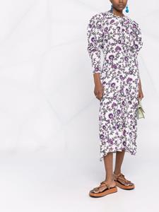 ISABEL MARANT Midi-jurk met bloemenprint - Wit