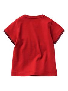 Familiar T-shirt met borduurwerk - Rood