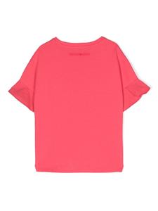 Emporio Armani Kids T-shirt met geborduurd logo - Roze