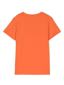 Balmain Kids T-shirt met geborduurd logo - Oranje