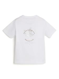 Brunello Cucinelli Kids Katoenen T-shirt met logoprint - Wit
