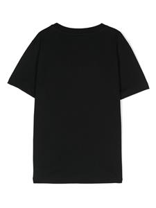 Balmain Kids Katoenen T-shirt met logopatch - Zwart