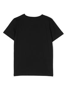 Balmain Kids T-shirt met metallic-logo - Zwart