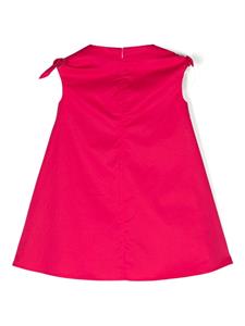 Il Gufo Popeline jurk met geknoopt detail - Roze