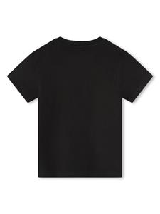 HUGO KIDS Katoenen T-shirt met print - Zwart