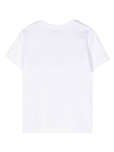 Moschino Kids Katoenen T-shirt met tekst - Wit