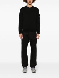 Stone Island Katoenen sweater met Compass-logopatch - Zwart