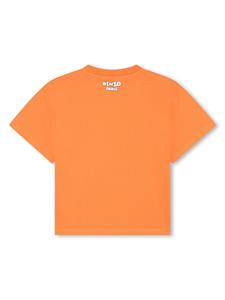 Kenzo Kids T-shirt van biologisch katoen met logoprint - Oranje