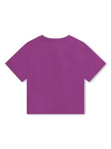 Kenzo Kids Katoenen T-shirt met logoprint - Paars